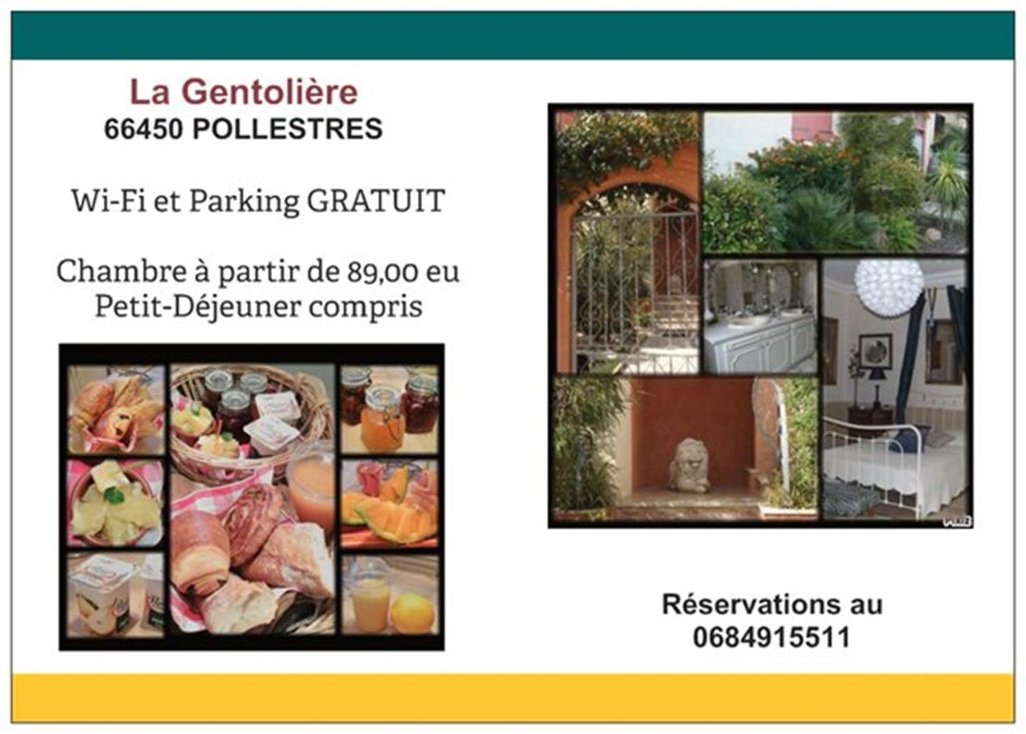 La Gentolière Bed and Breakfast Pollestres Esterno foto